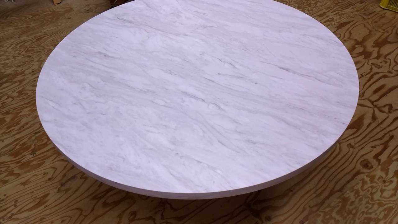天板オーダー 大理石柄化粧板 円形天板丸テーブルの製作販売 Youtube