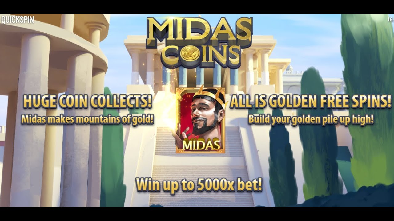 Midas coins - new slot by QuickSpin. Big win in bonus game (x495) - YouTube