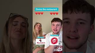 Guess the restaurant challenge Follow for part 2… #couplechallenge #foodchallenges #resteraunt