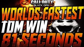 BO2: WORLD'S FASTEST TDM WIN IN BLACK OPS 2! (81 Seconds)