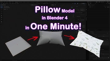 Create a Realistic Pillow in Blender in One Minute #b3d #blender #shorts