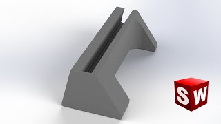 SolidWorks Design: Stand with LED stripe // Part 3 (Creating the left stand)