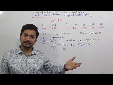 02. আয়নিকরণ শক্তি ও ইলেকট্রন আসক্তি | Ionization Energy and Electron Affinity | Fahad Sir