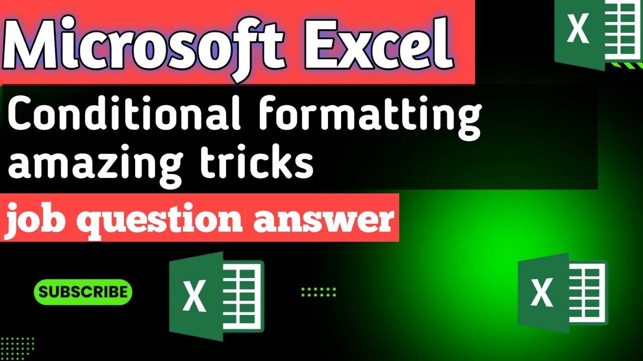 job question answer Microsoft Excel - YouTube