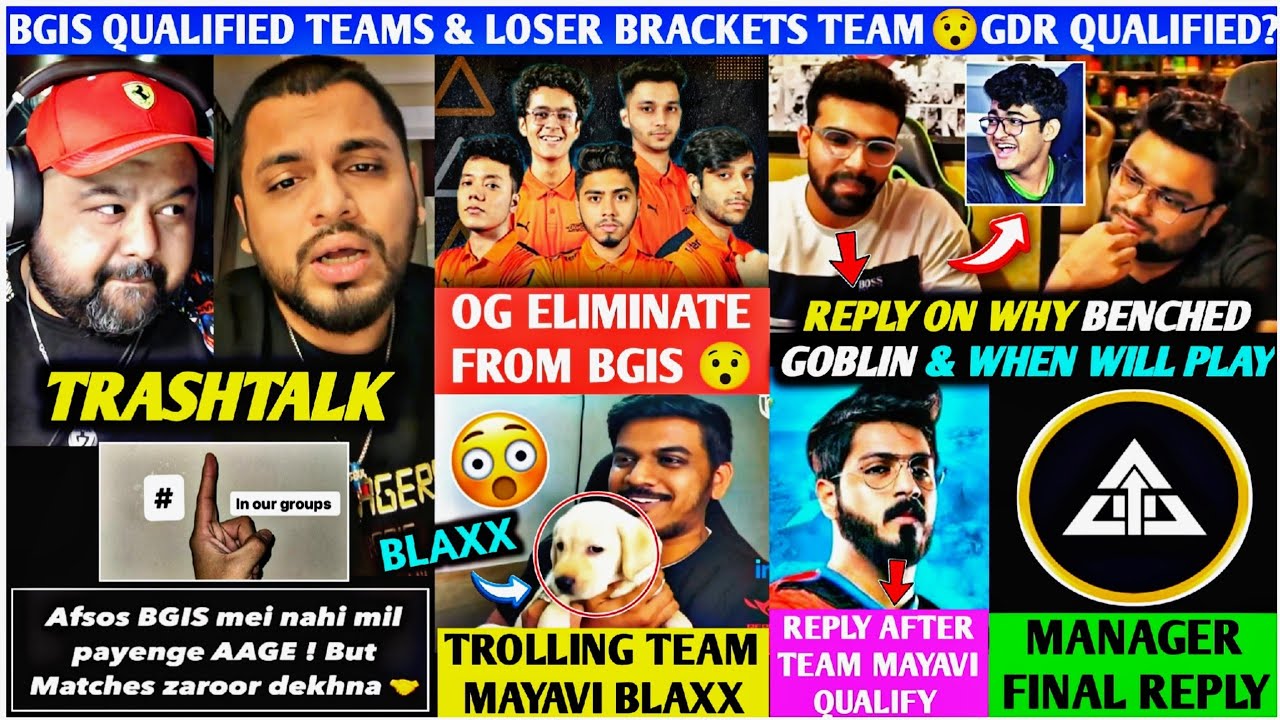 Sid & Goldy Bhai TRASHTALK🥵OG ELIMINATE😯Amit on Goblin BENCH😱Iflick TROLL Blax😳Insane Manager REPLY🤔