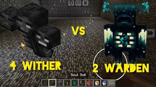 Mob Battle Minecraft Extreme Mod 😱 || 4 Wither Vs 2 Warden || Who will will ? 🤔