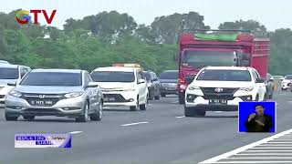 Puncak Arus Balik Libur Nataru, Kendaraan Padati Tol Jakarta-Cikampek - Bis 0301