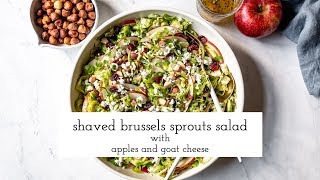 Shaved Brussels Sprout Salad with Apples and Goat Cheese