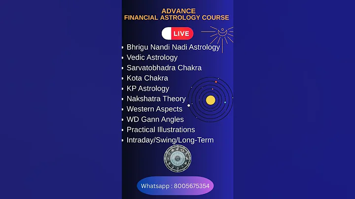 Advance Financial Astrology | 🌟 | Learn Share Market Jyotish | SBC ChakraBhrigu Nandi Nadi Astrology