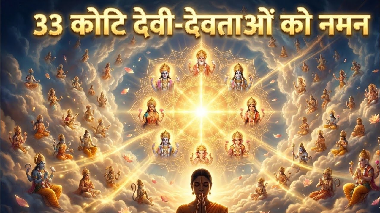 33 कोटि देवी-देवताओं को नमन 🙏 | सम्पूर्ण देव वंदना | Powerful Bhakti Song  All  Gods Prayer 