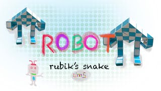How to Rubik's snake 60 : ROBOT / MONSTER - Step by step & SLOW