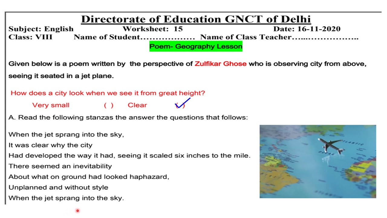 english worksheet 15 class 8 poem geography lesson worksheet 15 english class 8 worksheet 15 class 8 youtube