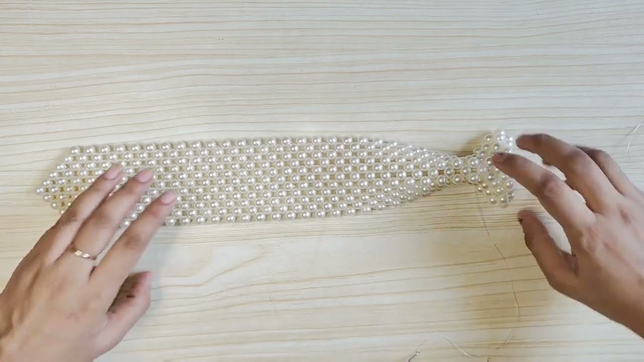 Very attractive and easy fashion accessories for girls| Diy pearl tie for your solid shirts