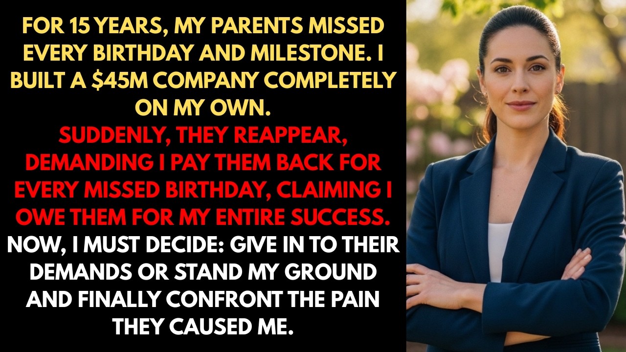 I Built a $45M Company Alone—Now Parents Say I “Owe” Them for Every Birthday They Missed in 15 Years
