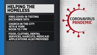 Free COVID Testing & Other Services Will Be Available December 19th For Those Experiencing Homelessn