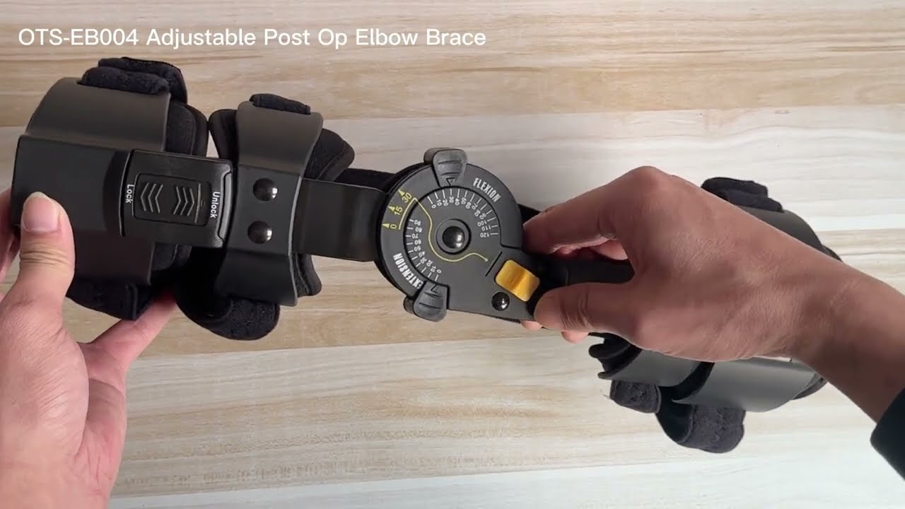 Adjustable Hinged ROM Elbow Brace for Post Operative Immobilization