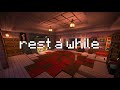 a pleasant evening alone with yourself.... (minecraft music w soft rain &amp; fire)