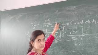 Deduction of ohm's law, resistivity using drift velocity XII