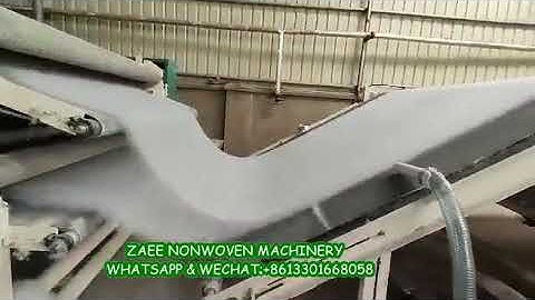 Vertical lapper nonwoven wadding line