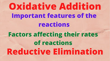 Lecture 01 : Oxidative addition and reductive elimination processes.