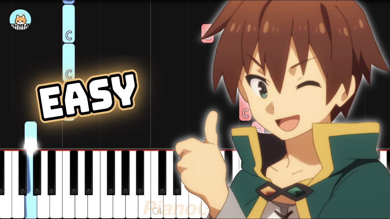Konosuba ED 2 - "Ouchi ni Kaeritai" - EASY Piano Tutorial & Sheet Music ...