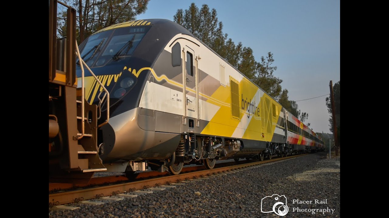Brightline SCB-40 Trainset Delivery-UP2603 East SFLES-4 at Auburn, California. 10/4/2021