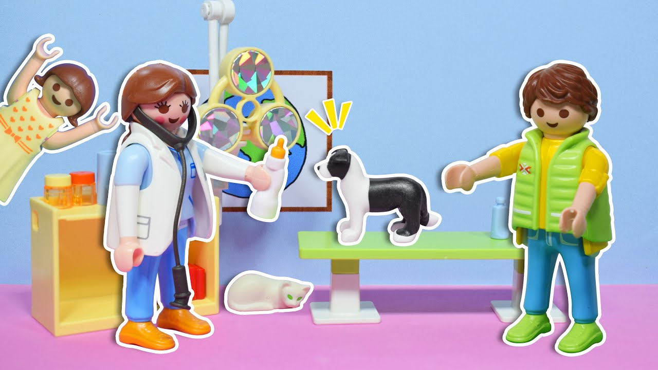 بابا خبط الكلب بالعربيه و وداه عن الدكتورة عشان تعالجه - عائلة ساندي - قصص اطفال