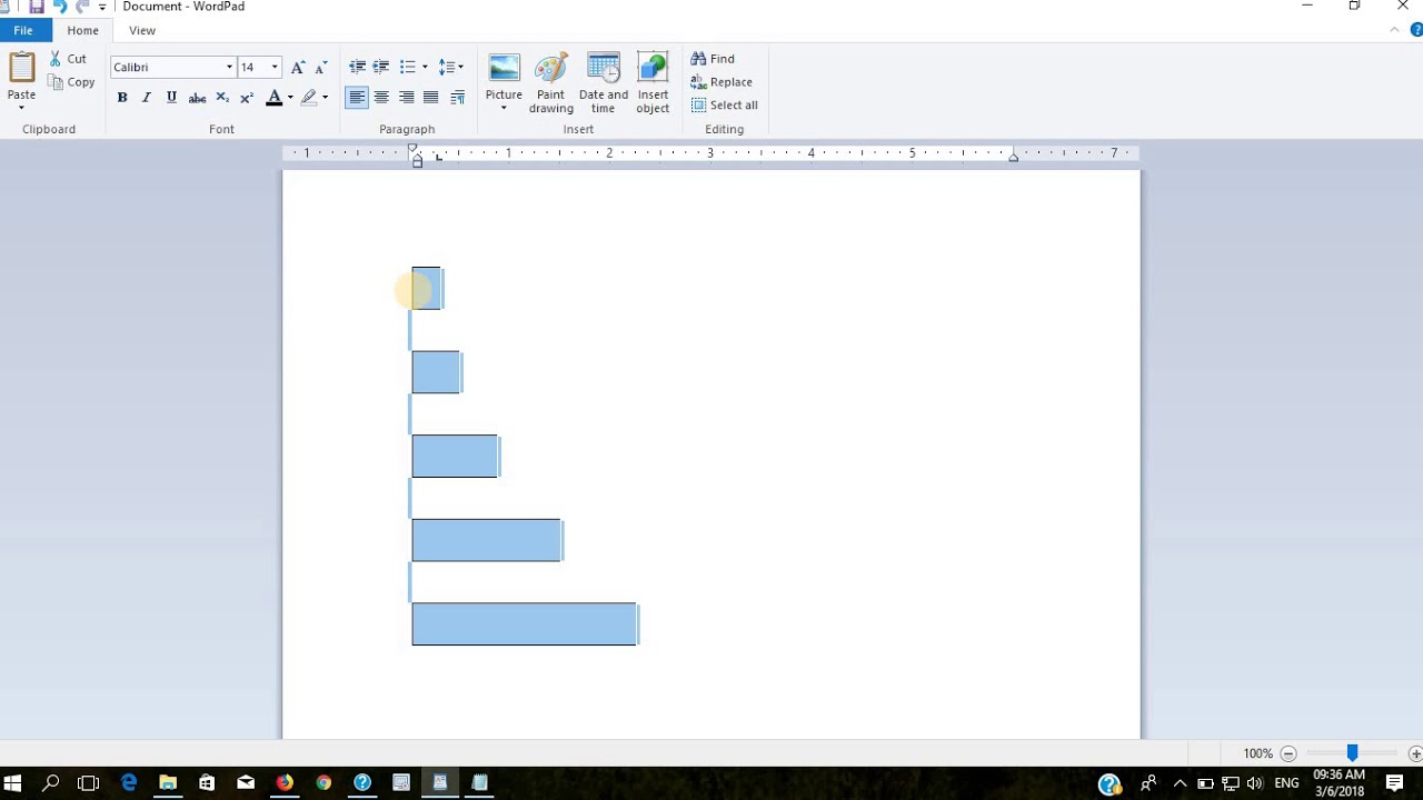 How To Make A Chart On Wordpad