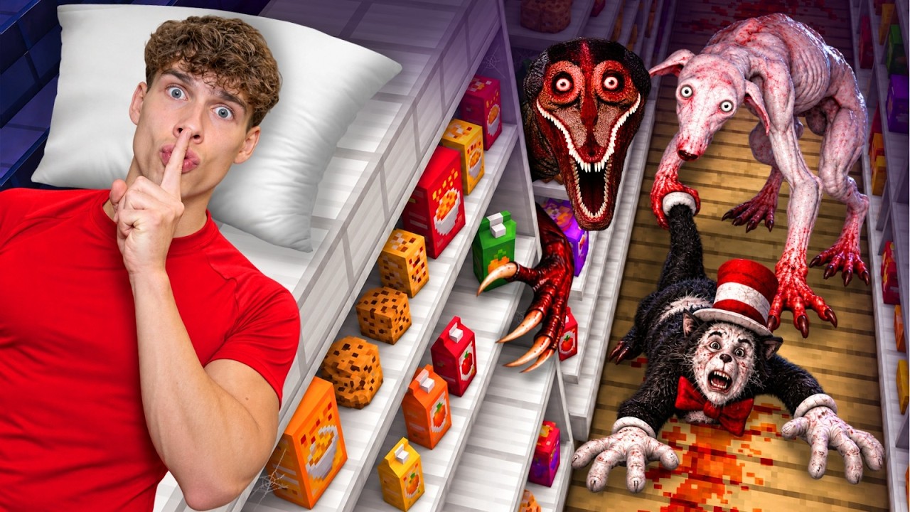 Sobreviví a la MEGA TIENDA de ANIMALES de TERROR en Minecraft...