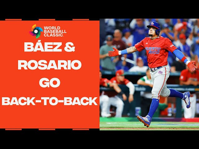 Javy Báez and Eddie Rosario go BACK-TO-BACK for Team Puerto Rico