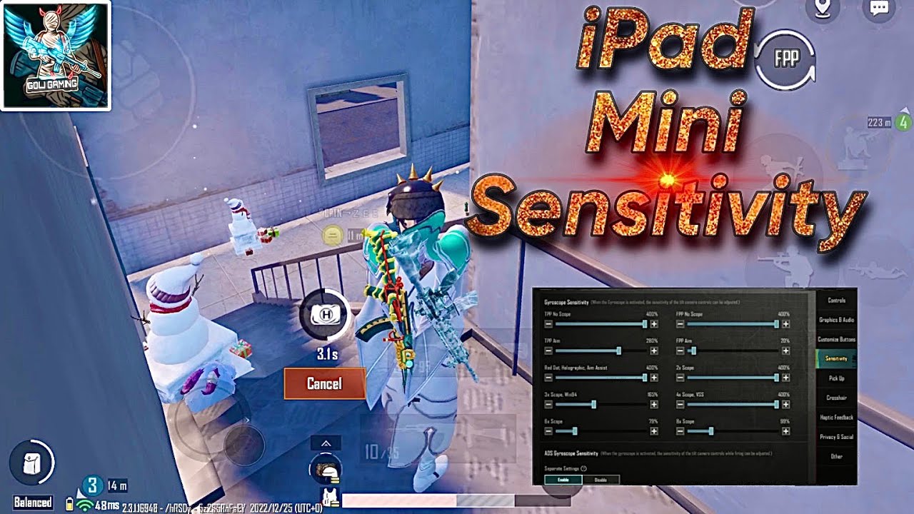 iPad mini 6 pubg sensitivity | iPad mini 6 zero recoil 🔥 sensitivity | Goli gaming