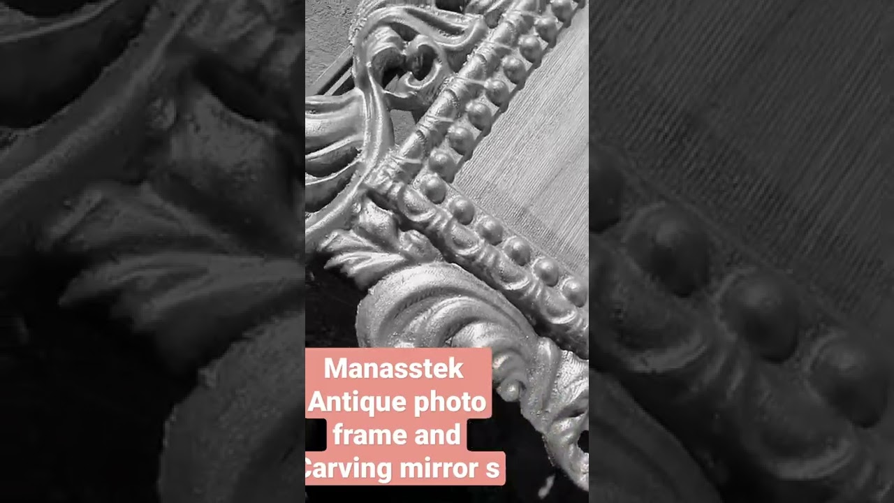 Manasstek antique silver Carving mirror and antique photo frame s