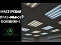 Правильное освещение в мастерской. Монтаж светодиодных панелей. Электропроводка.