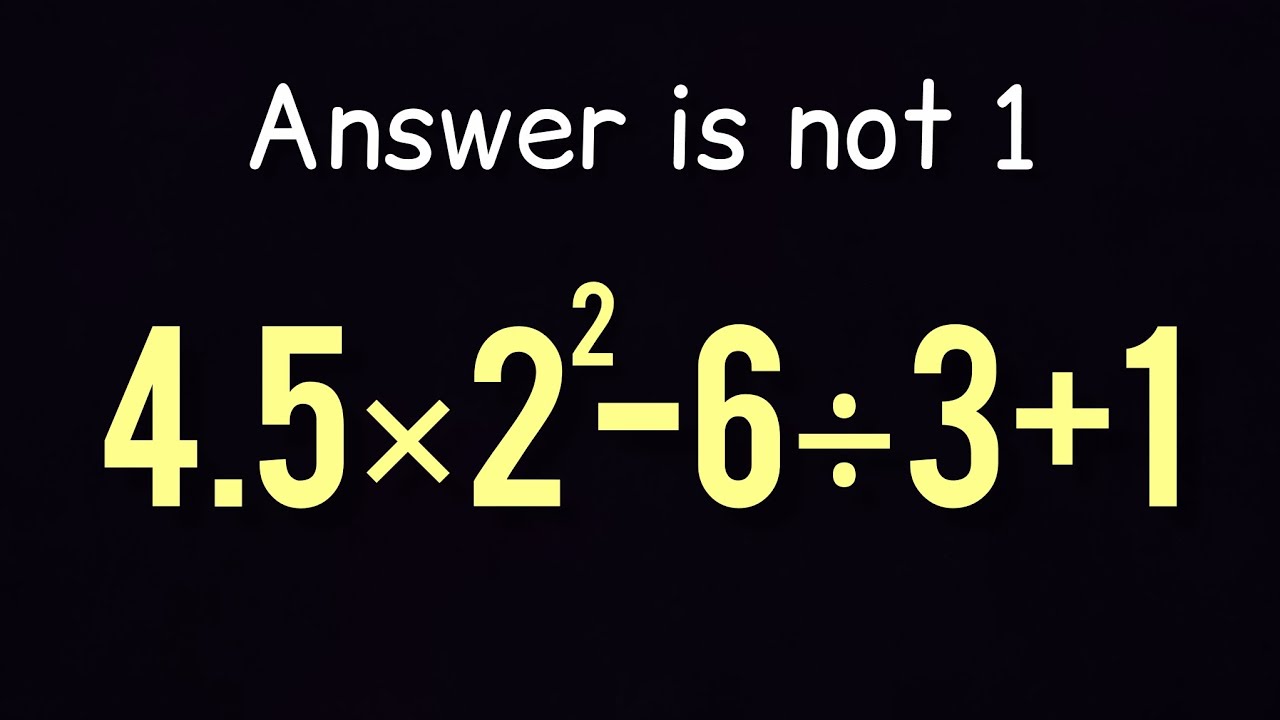 Most People Get This Math Problem Wrong! - YouTube