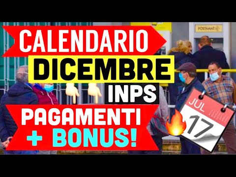 📆 CALENDARIO PAGAMENTI INPS DICEMBRE 2022 👉 PENSIONI, RDC, ASSEGNO UNICO, BONUS 150€ ECC 💶