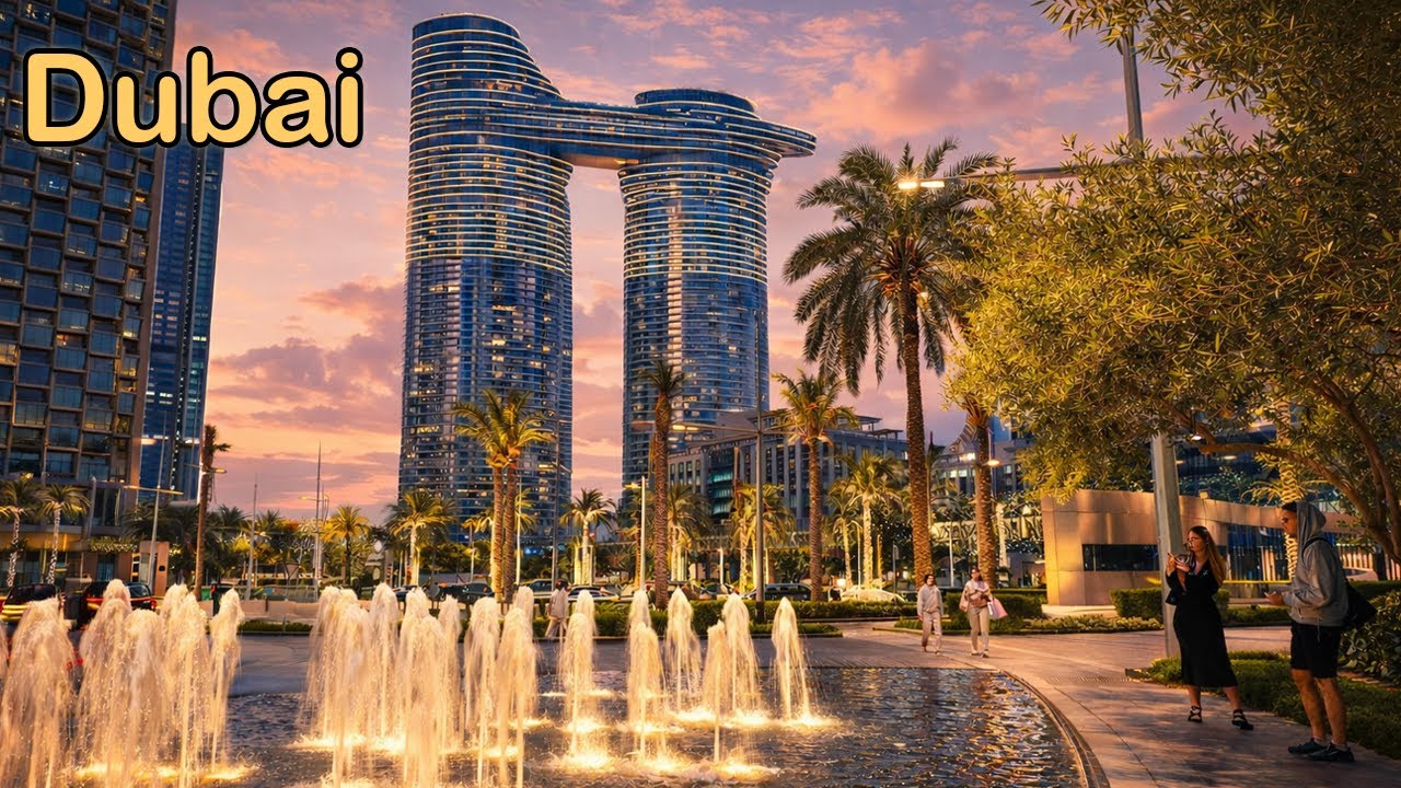Dubai Downtown 4K Walking Tour | Dubai Evening Relaxing Walk