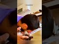 Hungry Cat sleeps in a weird position - Cat World 😹 #youtubeshorts