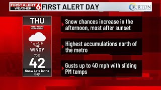 Jade's First Alert 6 Weather Day Forecast