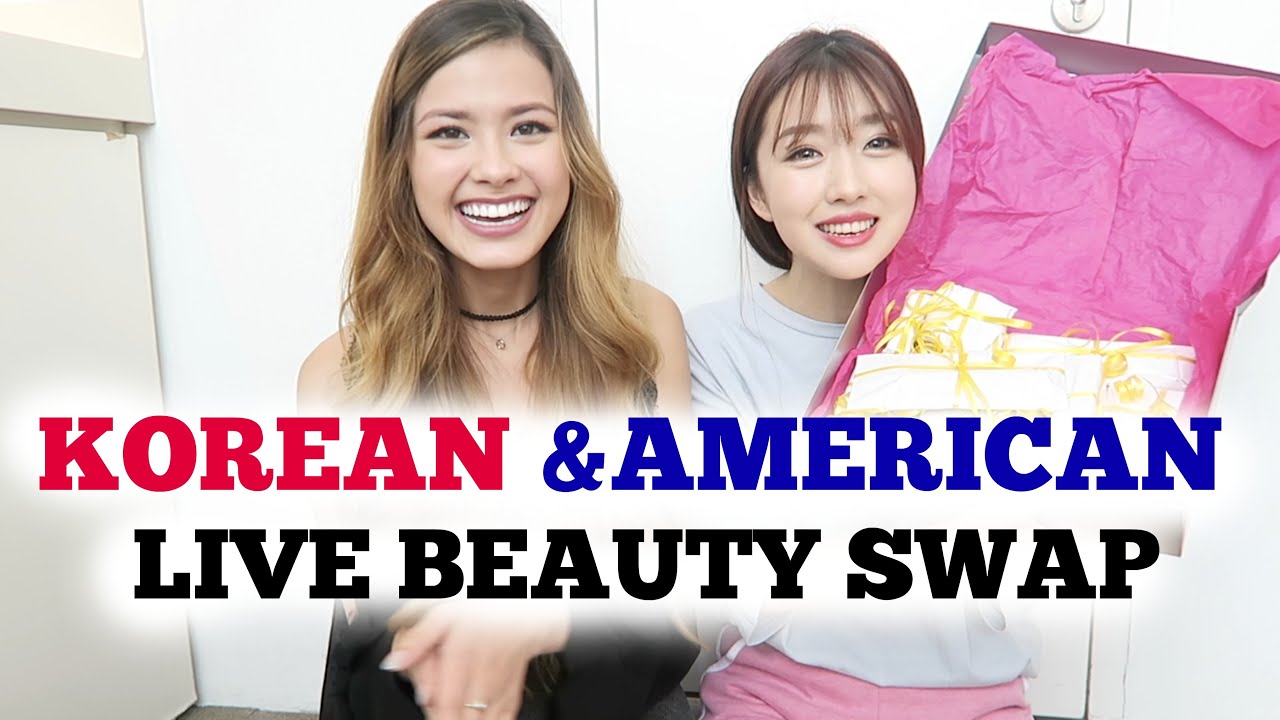 AMERICAN - KOREAN BEAUTY SWAP Ft. TheBeautyBreakdown(Morgan)