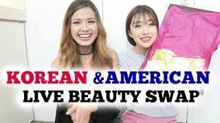 American - Korean Beauty Swap Ft. Thebeautybreakdownmorgan