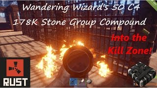 Wizards Group Compound: 178K Stone, 17K Metal, 50 C4 Rust Base (With State Of The Art Kill Zone)