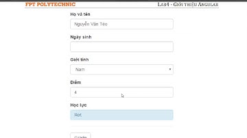 Sự kiện trong Angular JS Xếp Loại Sinh Viên Lab4 P2