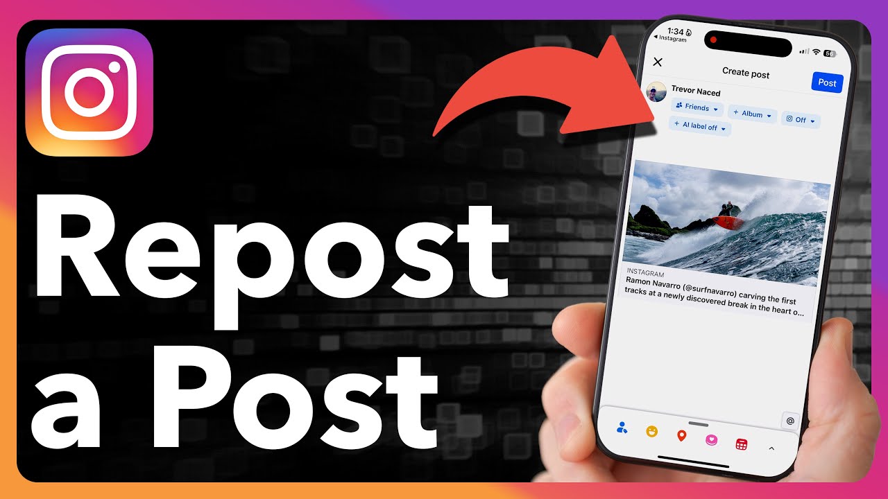 How To Repost Instagram Post - YouTube
