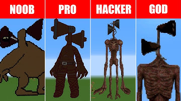 NOOB VS PRO VS HACKER VS GOD Minecraft Pixel art ⭐️Siren Head in minecraft