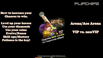 Hyper Heroes Arena/Ace Arena VIP versus nonVIP