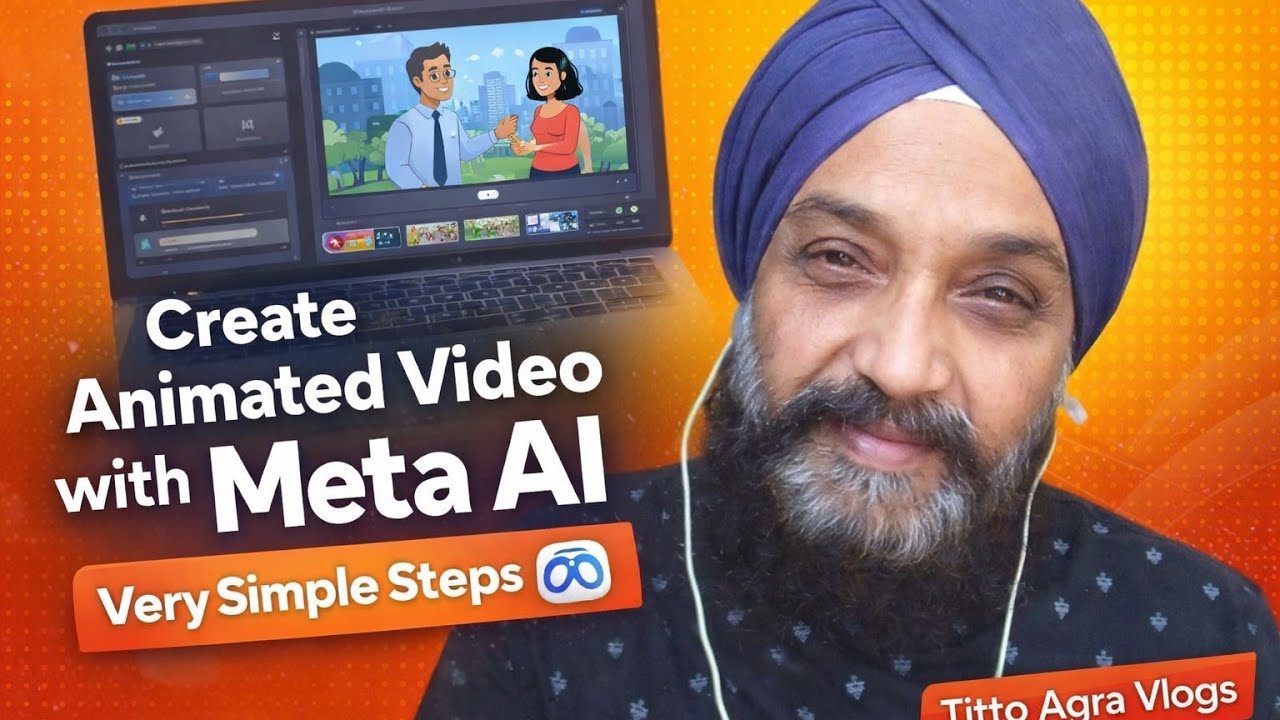 Create Animated Video with Meta AI 🤖 | Very Simple Steps | Titto Agra Vlogs