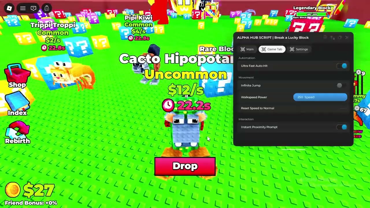 BREAK A LUCKY BLOCK SCRIPT ALPHA HUB