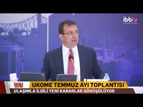 İBB Başkanı Ekrem İmamoğlu UKOME toplantısına katılıyor.