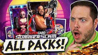 I Opened EVERY Pack I Have in WWE SuperCard for SUMMERSLAM Cards and...