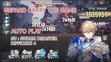 Untouchable Team with Gepard Path Preservation - Auto Play Swarm Disaster Diff 4 - Honkai Star Rail